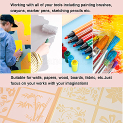 24 foglio 24 stili stencil da disegno in plastica&nbsp;DIY-CW0001-13