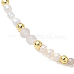 Pulseras elásticas de rodonita natural&nbsp;BJEW-JB13712