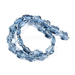 Fili di perle di vetro smaltato trasparente&nbsp;GLAA-B021-06I