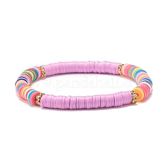 Set di bracciali elastici fatti a mano in argilla polimerica con perline heishi&nbsp;BJEW-JB07516