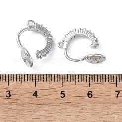 Boucles d'oreilles manchettes en laiton avec zircone cubique&nbsp;KK-B087-14P