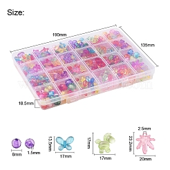 476 Stück 24 transparente Acrylperlen im Stil&nbsp;TACR-YW0001-28