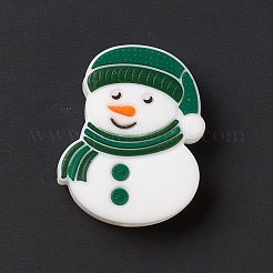 Perles focales en silicone de noël&nbsp;SIL-G003-F02-B