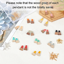 Kits de fabrication de boucles d'oreilles pendantes 2 couleur à faire soi-même&nbsp;DIY-OC0006-49