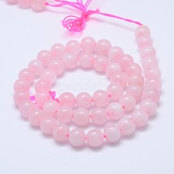 Fili di perle di quarzo rosa del Madagascar naturale di colore rosa&nbsp;X-G-D655-6mm