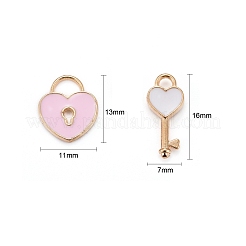 80pcs 4 Stil Legierung Emaille Charms charm&nbsp;ENAM-LS0001-11LG