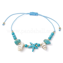 3 pz 3 stili regolabili set di bracciali con perline intrecciate per le donne&nbsp;BJEW-JB11164