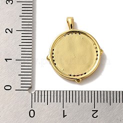 Pendentifs avec zircon cubiques à micro-pavés en laiton&nbsp;KK-U027-19G