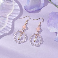 Orecchini pendenti in acciaio inossidabile 304 con borchie in acrilico&nbsp;EJEW-JE05962-04