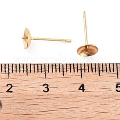Ohrsteckerfassungen aus Edelstahl 304 für halbgebohrte Perlen&nbsp;STAS-H558-06G