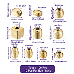 100pcs 10 Arten UV-Beschichtung europäische Acrylperlen&nbsp;PACR-FW0001-01