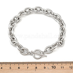 304 Edelstahl-Kabelkettenarmbänder für Damen&nbsp;BJEW-C129-08A-P