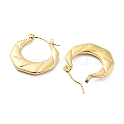 Boucles d'oreilles créoles torsadées en acier inoxydable 304 pour femmes&nbsp;EJEW-C067-04G