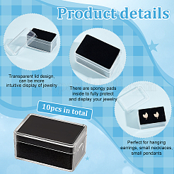 Aufbewahrungsbox für Schmuck aus Acryl&nbsp;CON-WH0089-10A