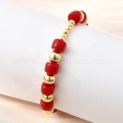 Stretch-Armbänder aus ABS-Kunstperlen mit runden Perlen für Frauen&nbsp;BJEW-D317-12C-G