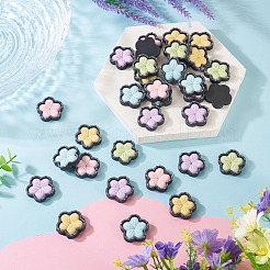 50 Stück 5 Farben Sakura undurchsichtige Harz-Cabochons&nbsp;CRES-TA0001-74
