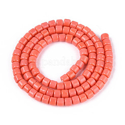 Cuentas opacas de color sólido cuentas de vidrio&nbsp;GLAA-N065-4x4mm-C02