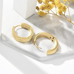 Orecchini a cerchio in acciaio inossidabile 304 per donna&nbsp;EJEW-C096-63G