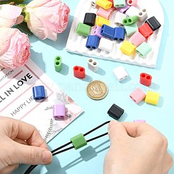 40 Stück 10 Farben ABS-Kunststoff-Dia-Charms&nbsp;MACR-CJ0002-47