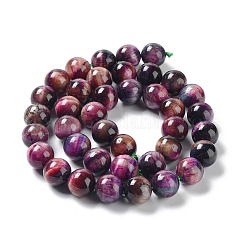 Fili di perline occhio di tigre arcobaleno naturale&nbsp;G-NH0002-A01-C02
