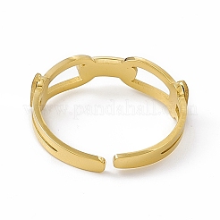 Bague manchette en acier inoxydable 304 avec placage ionique (IP) pour femme&nbsp;RJEW-C060-40G