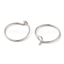 925 orecchino a cerchio in argento sterling placcato in rodio&nbsp;STER-Q188-01A-P