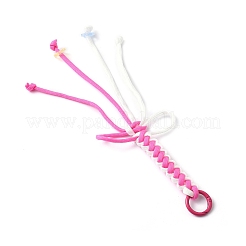 6 pièce de décorations de pendentif nœud papillon tricoté en cordon polyester 6 couleurs&nbsp;HJEW-JM04337