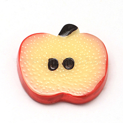 Pomme cabochons de résine&nbsp;CRES-R183-10A