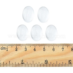 Trasparenti cabochon in vetro ovale&nbsp;GGLA-R022-18x13