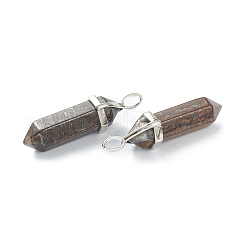 Spitze Anhänger aus natürlichem Bronzit&nbsp;G-M378-01P-A25