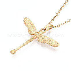 Collane con ciondolo in acciaio inossidabile 304&nbsp;NJEW-T018-21G