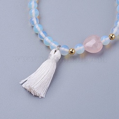 Quaste Charme Armbänder&nbsp;BJEW-P190-05G