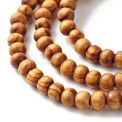 Rundes Mala-Perlenarmband aus Naturholz&nbsp;BJEW-JB06907