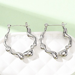Pendientes de aro de acero inoxidable 304 para mujer&nbsp;LS-SA-CBA7B26-02P