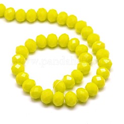 Cuentas de rondelle de cristal de color sólido opaco hebras&nbsp;EGLA-F049A-06