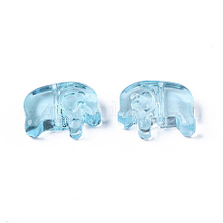 Perles de verre peintes par pulvérisation transparent&nbsp;LS-GLAA-T022-01-D02