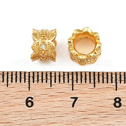 Messing Micro Pave klare Zirkonia europäische Perlen&nbsp;CU-CBA6A75-17G