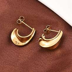 Pendientes de botón de acero inoxidable quirúrgico 316&nbsp;EJEW-C160-09G