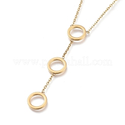 Ensembles de bijoux en acier inoxydable 304 avec bague ronde&nbsp;SJEW-M097-22G