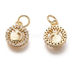 Ciondoli in ottone zirconi chiari micro pavé&nbsp;ZIRC-C020-57G