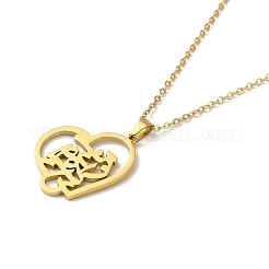 Collane con ciondolo in acciaio inossidabile 304&nbsp;NJEW-D047-03G