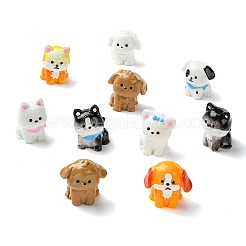 20 Stück 10 Stile Harz-Hunde-Display-Dekorationen&nbsp;DJEW-CJC0010-008