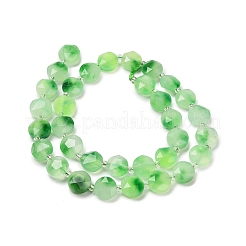 Gefärbt natürlichen weißen Jade Perlen Stränge&nbsp;G-C116-A181-01B