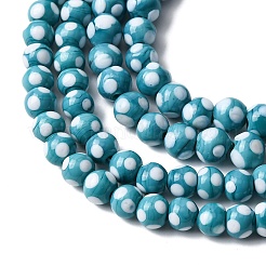 Perles vernissées manuelles&nbsp;LAMP-D002-8mm-01E