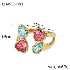 Armreifen aus Edelstahl 304 mit Zirkonia-Fassung für Damen&nbsp;STAS-OY012-37G