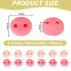 100 Stück 2 Farben undurchsichtige Harz-Decoden-Cabochons&nbsp;RESI-NB0002-11