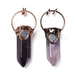 Natürliche Amethyst große spitze Anhänger&nbsp;G-M383-21D
