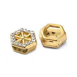Breloques coulissantes en acier inoxydable 304 avec placage ionique (IP)&nbsp;STAS-C089-06I-G
