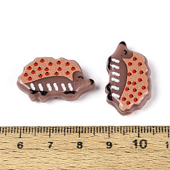Perles de résine opaques imprimées&nbsp;RESI-N043-14B