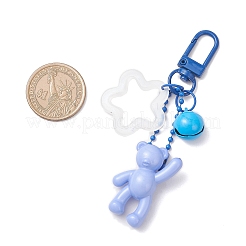 6 pendentif décoratif en acrylique 6 couleurs en forme d'ours et de fleur&nbsp;HJEW-JM03871